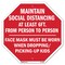 Signmission Maintain Social Distancing At Least, 10 Inch X 10 Inch, Aluminum Metal Signs OC-A-10-200 - alternate 1
