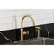 Kingston Brass Single-Handle Kitchen Faucet, Brushed Brass KSD2437RNX - alternate 6