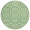 Homeroots 8' Green And Ivory Round Geometric Washable Indoor Outdoor Area Rug 610807 - alternate 9
