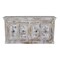 Homeroots 75" White Distressed Solid Wood Carved Floral Sideboard with Four Doors 635825 - alternate 7