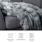 Lavish Home Oversized Ruched Faux Fur Blanket Plush Polyester Faux Fur Queen-Size Throw for Sofas & Beds HT-THROW1-SLV - alternate 6