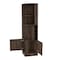 Homeroots 71in Walnut Wood Corner Bar Cabinet With Two Doors 535088 - alternate 4