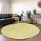 Homeroots 8' Yellow And Ivory Round Abstract Washable Indoor Outdoor Area Rug 599774 - alternate 8