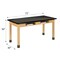 Diversified Spaces Compartment Table, Oak, Wood Frame, 72 in W, Black C7152BK30N - alternate 16