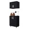 Homeroots 28" Black Wall mounted Accent Cabinet With Four Shelves 546370 - alternate 8
