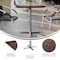 Flash Furniture 30" x 24" Outdoor Tabletop, Dark Brown, Seamless Surface Technology, 22x22 Silver Cast Iron X Base ST-REC2430-WBR-T2222S-GG - alternate 10
