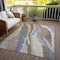 Homeroots 10' X 14' Taupe Tan And Blue Abstract Washable Indoor Outdoor Area Rug 601019 - alternate 5