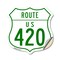 Signmission Route Marker Shield Sign Us 420, 18 Inch X 18 Inch, Vinyl Decal SHI-D-18-477 - alternate 1