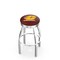 Holland Bar Stool Co 25" Chrome Central Michigan Swivel Bar Stool, Accent Ring L8C3C25CenMic - alternate 1