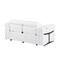 Homeroots 65in White and Black Italian Leather Power Reclining Loveseat 720494 - alternate 10
