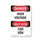 Signmission Safety Sign, OSHA Danger, 24" Height, High Voltage Bilingual OS-DS-D-1824-VV-1327 - alternate 1