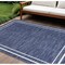 Homeroots 6' X 9' Navy Blue And Ivory Indoor Outdoor Area Rug 545539 - alternate 9