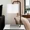 Homeroots 22" Black and Gray Concrete Arched Table Lamp With White Drum Shade 524437 - alternate 8
