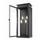 Z-Lite Nova 4 Light Outdoor Wall Light, Black/Clear, 8.25 In W x 24.5 In H 5018B-BK - alternate 6