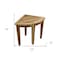 Homeroots 23" Natural Teak Corner Shower Bench 376731 - alternate 6