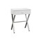 Homeroots 22" Silver And White Wood And Metal End Table With Drawer 333130 - alternate 5
