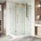 Vigo 36 in. L x 48 in. W x 79 in. H Frameless Sliding Shower Enclosure Kit in Matte Brushed Gold VG6051MGCL48WR - alternate 1