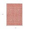 Homeroots 10' X 14' Salmon And Ivory Geometric Washable Indoor Outdoor Area Rug 596206 - alternate 9