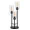 Jonathan Y Axel 20.5" 3-Light Modern Contemporary Metal/Seeded Glass Cluster LED Table Lamp, Black JYL3084A - alternate 7
