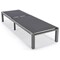 Leisuremod Marlin Patio Chaise Lounge Chair with Grey Aluminum Frame, Black MLGR-77BL - alternate 10