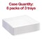 Smarty Had A Party 12" x 12" Clear Square with Groove Rim Plastic Serving Trays (24 Trays), 24PK 7925-CASE - alternate 10