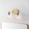 Jonathan Y Jayne 15.75" 2-Light Iron/Glass Cottage Rustic LED Vanity Light, Brass Gold JYL7546B - alternate 10