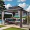 Sunjoy 12X12 Kingston Hardtop Rectangular Gazebo Brown A10204364200 - alternate 1