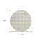 Homeroots 8' Ivory And Beige Round Plaid Washable Indoor Outdoor Area Rug 595489 - alternate 7