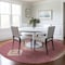 Homeroots 8' Blush Gray And Beige Round Oriental Washable Indoor Outdoor Area Rug 598390 - alternate 8