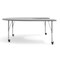 Flash Furniture Commercial Adjustable Height Horseshoe Activity Table with Locking Casters-Gray XU-A6066-HRSE-GRY-T-P-CAS-GG - alternate 9