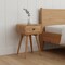 Homeroots 19" Oak Solid Wood Round One Drawer Nightstand 722588 - alternate 3