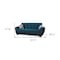 Homeroots 93" Blue Microfiber And Faux Leather Sleeper Sofa And Toss Pillows With Brown Legs 607165 - alternate 10