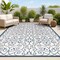 Jonathan Y Madrid Vintage Filigree Textured Weave Navy/Beige 3 ft. x 5 ft. Indoor/Outdoor Area Rug SMB107G-3 - alternate 1