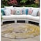 Homeroots 8' Round Taupe Round Abstract Washable Non Skid Indoor Outdoor Area Rug 559200 - alternate 1