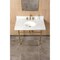 Kingston Brass 36" Carrara Marble Console Sink Set w/ Faucet in Carrara Marble White/Brushed Brass CKVPB3622M87 - alternate 6