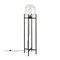 Homeroots 55" Black Novelty Floor Lamp With Clear Transparent Glass Globe Shade 523549 - alternate 1