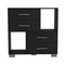 Homeroots 35" Black Manufactured Wood Four Drawer Dresser with Cubes 477788 - alternate 4