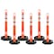 Xpose Safety 42in  Ring Loop Orange Traffic Delineator Post with 13 LB PVC Base, 6PK DLRB-ORG-42-6-X - alternate 1