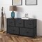 Flash Furniture Harris 5 Drawer Vertical Storage Dresser with Black Cast Iron Frame and Wood Top and Black Easy Pul WX-5L206-W-BK-BK-GG - alternate 9