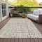 Homeroots 5' X 8' Brown Beige And Ivory Striped Washable Indoor Outdoor Area Rug 583415 - alternate 6