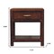 Homeroots 20" Brown Solid Wood Square One Drawer Nightstand 651881 - alternate 8