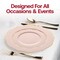 Smarty Had A Party Pink w/Gold Rim Round Blossom Plastic Dinnerware  Set (120 Dinner Plates+120 Salad Plates), 240PK 4840PG-VP-CASE - alternate 11