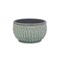 Homeroots 8in Aqua Textural Tone On Tone Ceramic Indoor Outdoor Round Pot Planter 487382 - alternate 1