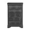 Homeroots 31" Metallic Grey Solid Wood Five Drawer Chest 478644 - alternate 5
