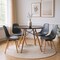 Homeroots 32" Black and Natural Wood Round Top Dining Table 568198 - alternate 7