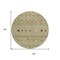 Homeroots 8' Sage Ivory And Beige Round Geometric Washable Indoor Outdoor Area Rug 612216 - alternate 8