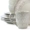 Elama White Lace 16 Piece Luxurious Stoneware Dinnerware with Complete Setting for 4 EL-WHITELACE16 - alternate 10