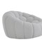 Homeroots 105" White Fabric Curved Sofa 719427 - alternate 8