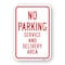 Signmission No Parking Service And Delivery Area, Heavy-Gauge Aluminum, 18" x 24", A-1824-25007 A-1824-25007 - alternate 1