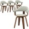 Leisuremod Brivo Swivel Dining Chair with 360-Degree Leather Armchair & Poplar Wood Legs, 4PK BC22GR4 - alternate 1